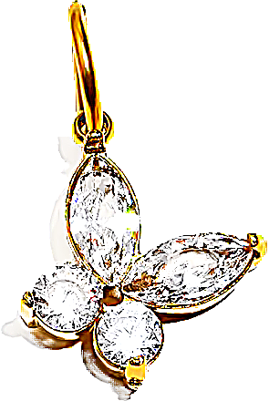 Charm Papillon marquises en acier inoxydable, vu de près