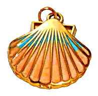 Charm Coquille nacrée en acier inoxydable, vu de près