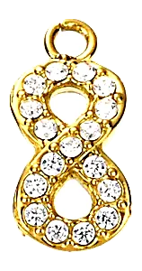 Charm Infini cristal en acier inoxydable, vu de près