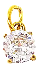 Charm Solitaire cristal en acier inoxydable, vu de près